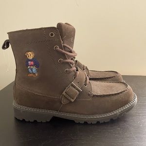 Polo teddy bear boots brown mens 7 / boys 7